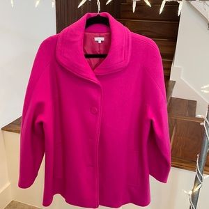 Magenta wool Coat - Like New, size 8